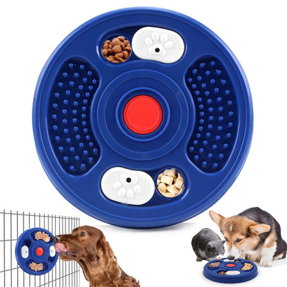 2026 New Eco-Friendly PP Turntable Pet Feeder Slow Feeding anti Choking IQ Training Plate for Dogs Cats Fast Eaters